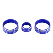 3 PCS Car Aluminum Alloy Air Conditioner Knob Case for Honda VEZEL / XR-V / Fit / GIENIA / City(Blue)