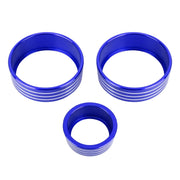 3 PCS Car Aluminum Alloy Air Conditioner Knob Case for Honda VEZEL / XR-V / Fit / GIENIA / City(Blue)