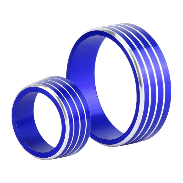 3 PCS Car Aluminum Alloy Air Conditioner Knob Case for Honda VEZEL / XR-V / Fit / GIENIA / City(Blue)