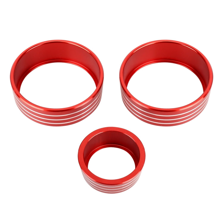 3 PCS Car Aluminum Alloy Air Conditioner Knob Case for Honda VEZEL / XR-V / Fit / GIENIA / City(Red)