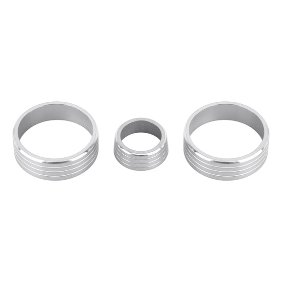 3 PCS Car Aluminum Alloy Air Conditioner Knob Case for Honda VEZEL / XR-V / Fit / GIENIA / City(Silver)