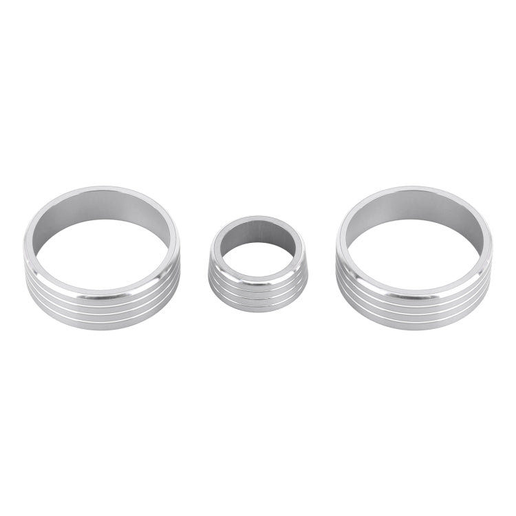 3 PCS Car Aluminum Alloy Air Conditioner Knob Case for Honda VEZEL / XR-V / Fit / GIENIA / City(Silver)
