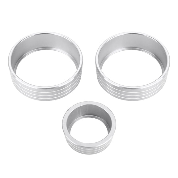 3 PCS Car Aluminum Alloy Air Conditioner Knob Case for Honda VEZEL / XR-V / Fit / GIENIA / City(Silver)