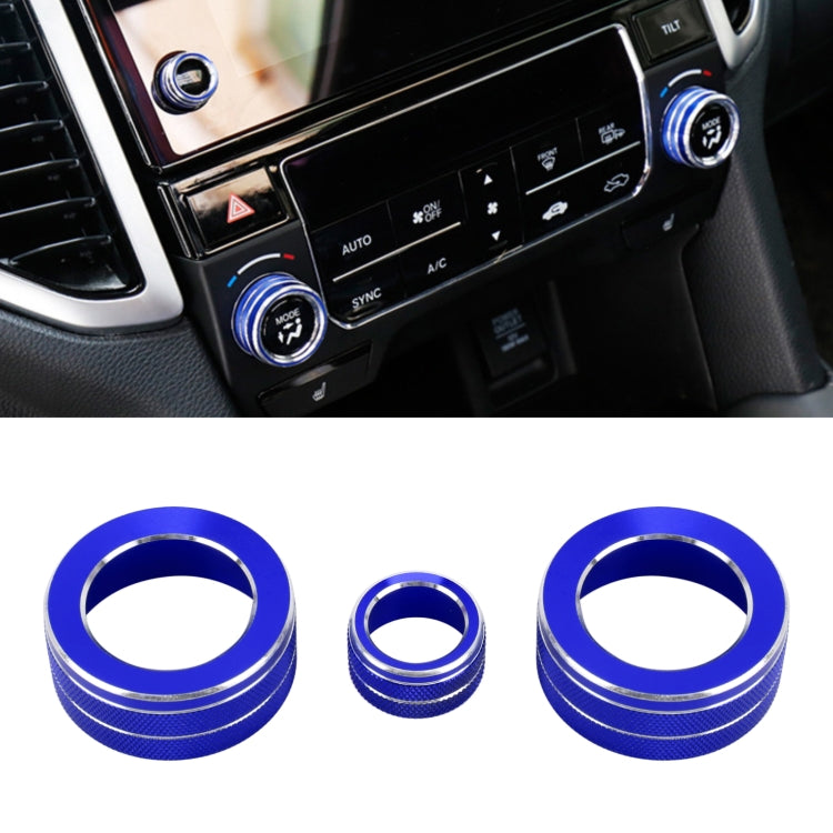 3 PCS Car Metal Air Conditioner Knob Case for Honda AVANCIER / URV (Blue) - free shipping - PMC TechLife - Order now!