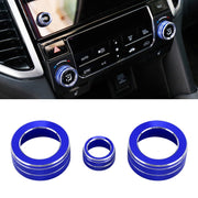 3 PCS Car Metal Air Conditioner Knob Case for Honda AVANCIER / URV (Blue)
