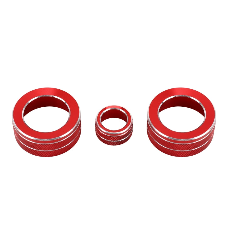 3 PCS Car Metal Air Conditioner Knob Case for Honda AVANCIER / URV (Red) - Decoration Rings by PMC TechLife | Online Shopping South Africa | PMC TechLife | Buy Now Pay Later Mobicred