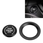 Car Engine Start Key Push Button Ring Trim Metal Sticker Decoration for Cadillac CT5 CT4 XT4 XT6 / Chevrolet Silverado (Black)