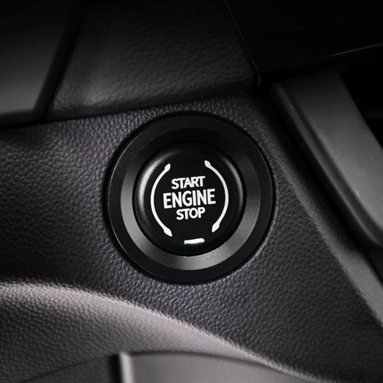 Car Engine Start Key Push Button Ring Trim Metal Sticker Decoration for Cadillac CT5 CT4 XT4 XT6 / Chevrolet Silverado (Black)