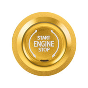 Car Engine Start Key Push Button Ring Trim Metal Sticker Decoration for Cadillac CT5 CT4 XT4 XT6 / Chevrolet Silverado (Gold)