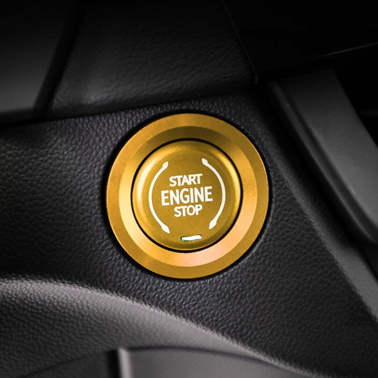 Car Engine Start Key Push Button Ring Trim Metal Sticker Decoration for Cadillac CT5 CT4 XT4 XT6 / Chevrolet Silverado (Gold) - Decoration Rings by PMC TechLife | Online Shopping South Africa | PMC TechLife | Buy Now Pay Later Mobicred