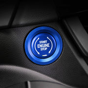 Car Engine Start Key Push Button Ring Trim Metal Sticker Decoration for Cadillac CT5 CT4 XT4 XT6 / Chevrolet Silverado (Blue)