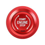 Car Engine Start Key Push Button Ring Trim Metal Sticker Decoration for Cadillac CT5 CT4 XT4 XT6 / Chevrolet Silverado (Red)
