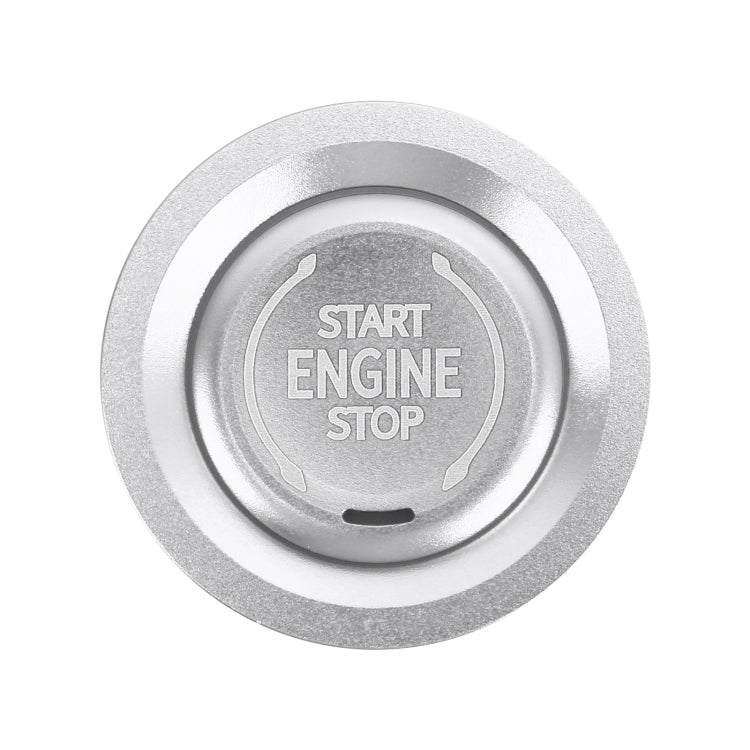 Car Engine Start Key Push Button Ring Trim Metal Sticker Decoration for Cadillac CT5 CT4 XT4 XT6 / Chevrolet Silverado (Silver)