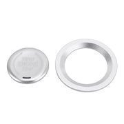 Car Engine Start Key Push Button Ring Trim Metal Sticker Decoration for Cadillac CT5 CT4 XT4 XT6 / Chevrolet Silverado (Silver)
