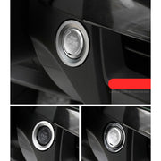 Car Engine Start Key Push Button Ring Trim Metal Sticker Decoration for Cadillac CT5 CT4 XT4 XT6 / Chevrolet Silverado (Silver)