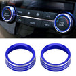 2 PCS Car Metal Air Conditioner Knob Case for Nissan X-TRAIL (Blue) - Decoration Rings by PMC TechLife | Online Shopping South Africa | PMC TechLife | Buy Now Pay Later Mobicred