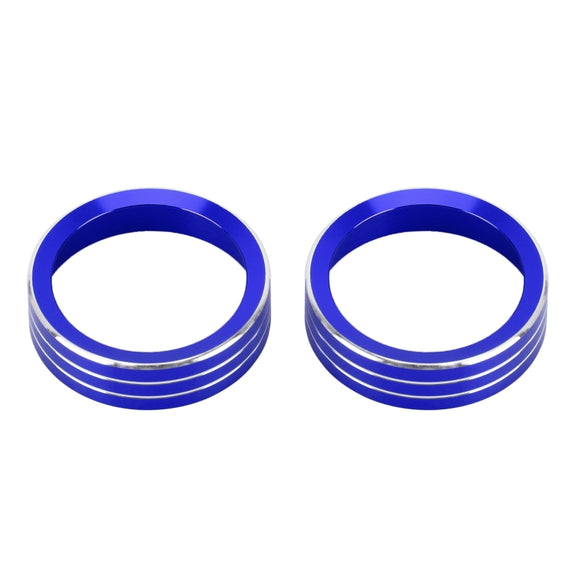 2 PCS Car Metal Air Conditioner Knob Case for Nissan X-TRAIL (Blue)