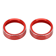 2 PCS Car Metal Air Conditioner Knob Case for Nissan X-TRAIL (Red)