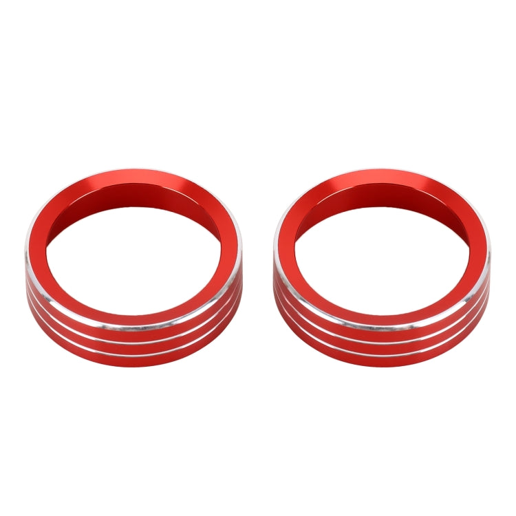 2 PCS Car Metal Air Conditioner Knob Case for Nissan X-TRAIL (Red) - Decoration Rings by PMC TechLife | Online Shopping South Africa | PMC TechLife | Buy Now Pay Later Mobicred
