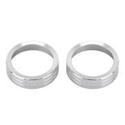 2 PCS Car Metal Air Conditioner Knob Case for Nissan X-TRAIL (Silver)