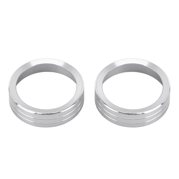 2 PCS Car Metal Air Conditioner Knob Case for Nissan X-TRAIL (Silver)