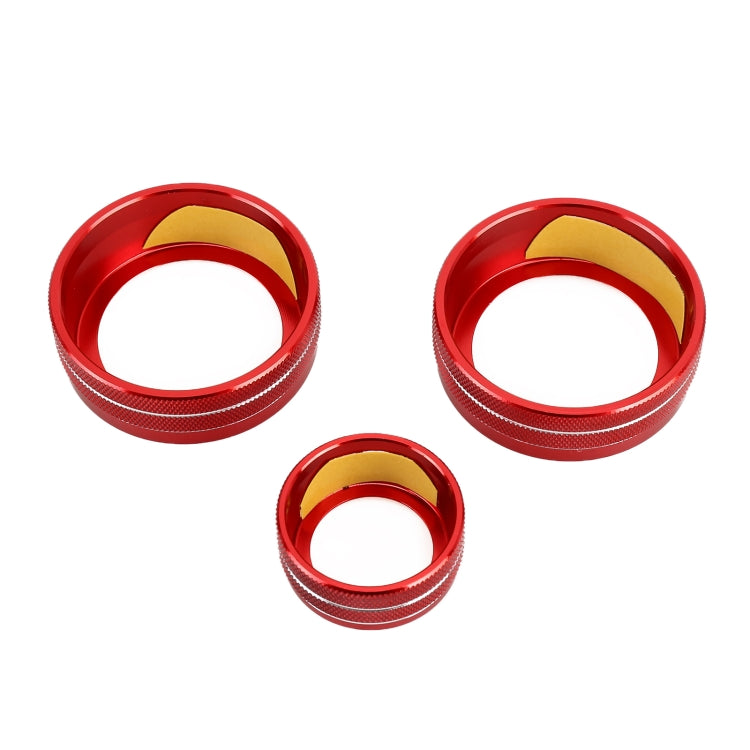 3 PCS Car Metal Air Conditioner Knob Case for Honda CR-V 2017(Red) - free shipping - PMC TechLife - Order now!