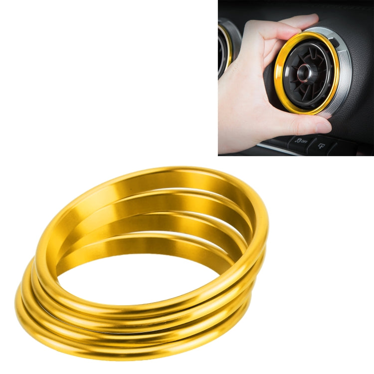 4 PCS Car Metal Air Outlet Decorative Outside Ring for Audi A3 / S3 / Q2L (Gold) - Decoration Rings by PMC TechLife | Online Shopping South Africa | PMC TechLife | Buy Now Pay Later Mobicred