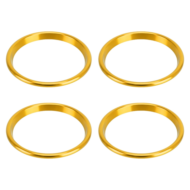4 PCS Car Metal Air Outlet Decorative Outside Ring for Audi A3 / S3 / Q2L (Gold)