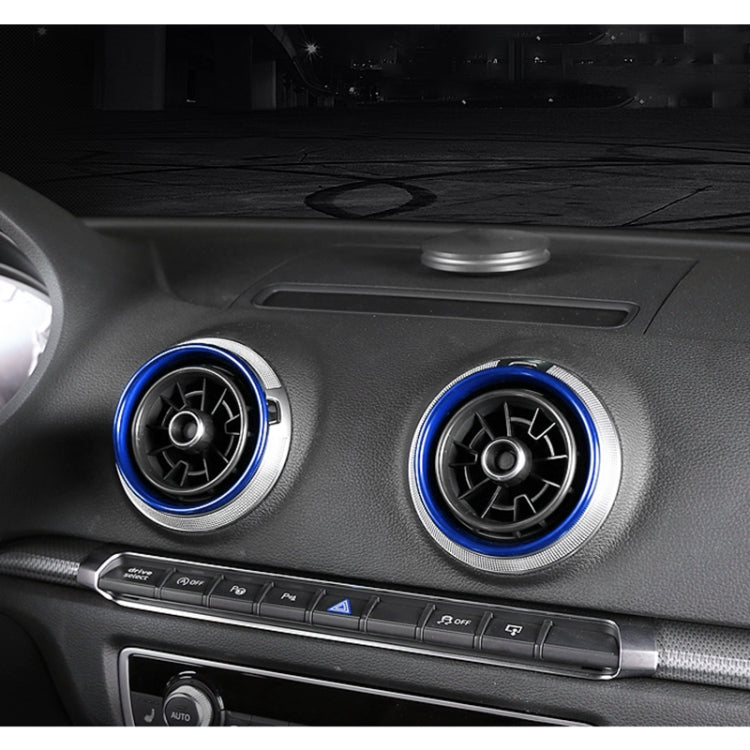 4 PCS Car Metal Air Outlet Decorative Outside Ring for Audi A3 / S3 / Q2L (Blue) - free shipping - PMC TechLife - Order now!