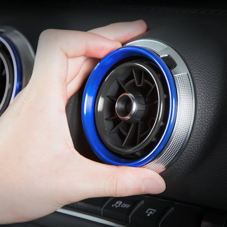 4 PCS Car Metal Air Outlet Decorative Outside Ring for Audi A3 / S3 / Q2L (Blue) - free shipping - PMC TechLife - Order now!