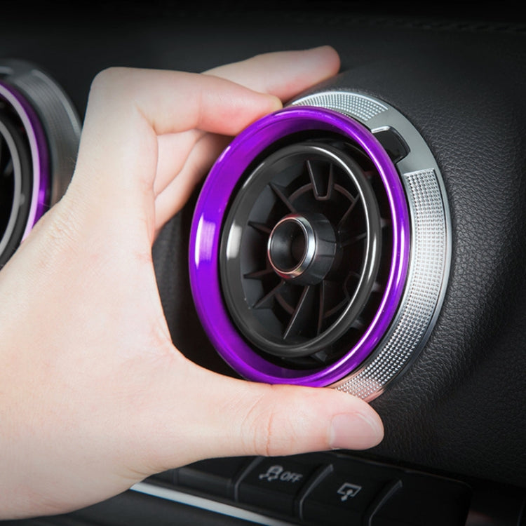 4 PCS Car Metal Air Outlet Decorative Outside Ring for Audi A3 / S3 / Q2L (Purple) - Decoration Rings by PMC TechLife | Online Shopping South Africa | PMC TechLife | Buy Now Pay Later Mobicred