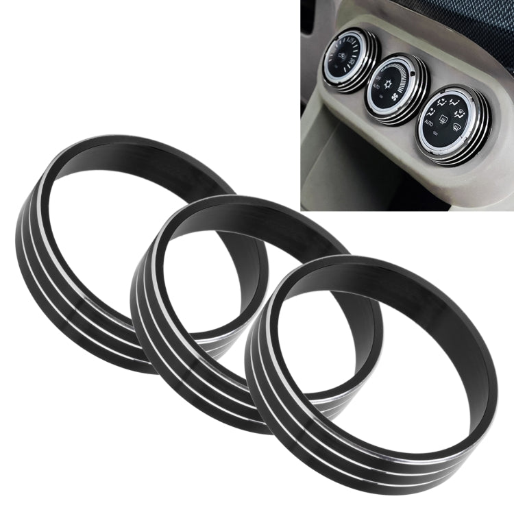 Car Metal Air Conditioner Knob Case for Mitsubishi ASX (Black) - Decoration Rings by PMC TechLife | Online Shopping South Africa | PMC TechLife | Buy Now Pay Later Mobicred