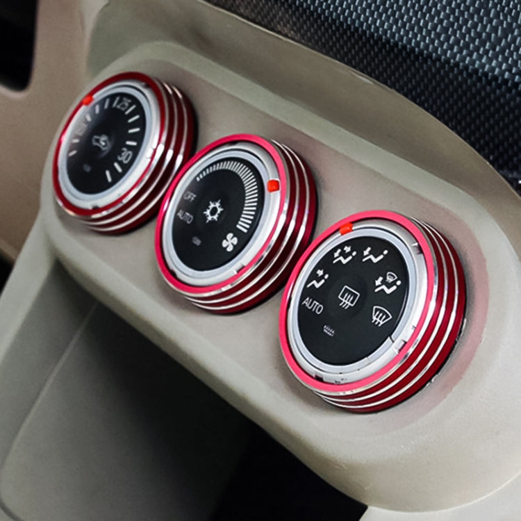 Car Metal Air Conditioner Knob Case for Mitsubishi ASX (Red) - Decoration Rings by PMC TechLife | Online Shopping South Africa | PMC TechLife | Buy Now Pay Later Mobicred