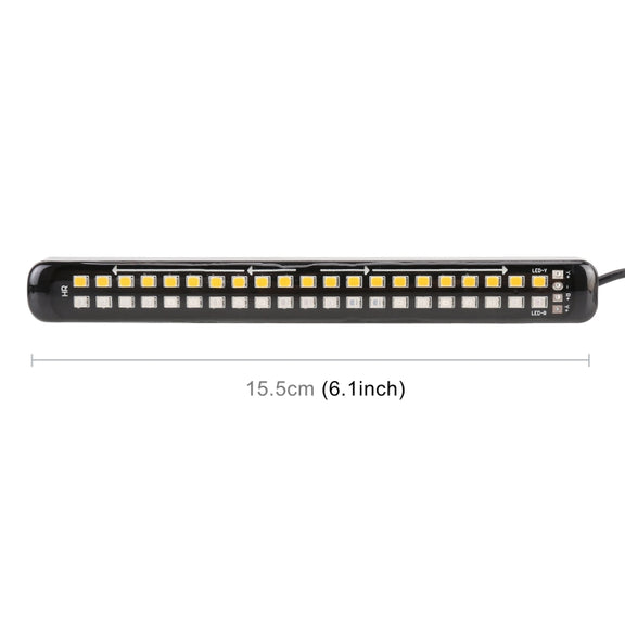 155mm DC12-24V / 2.2W Motorcycle LED Dynamic Blinker Side Lights Flowing Water Brake Lamp Turn Signal Light, Cable Length: 1m