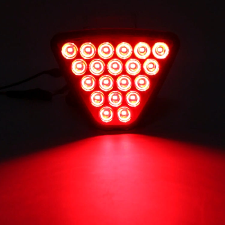DC12V 1W Car Triangle Highlight Brake Lights Reversing Light with 20LEDs SMD-3528 (Transparent)