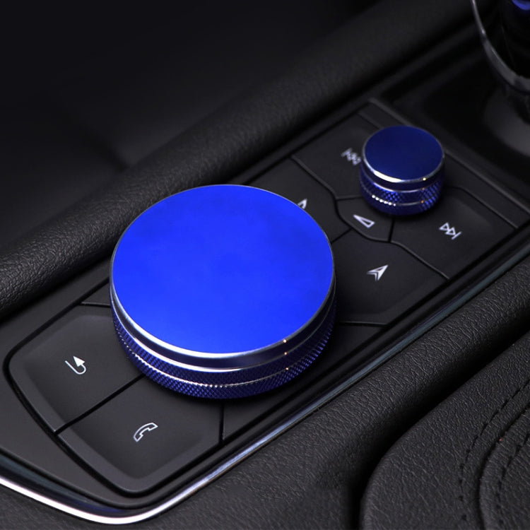 2 PCS Car Metal Central Control Knob Case for Cadillac (Blue) - Decoration Rings by PMC TechLife | Online Shopping South Africa | PMC TechLife | Buy Now Pay Later Mobicred