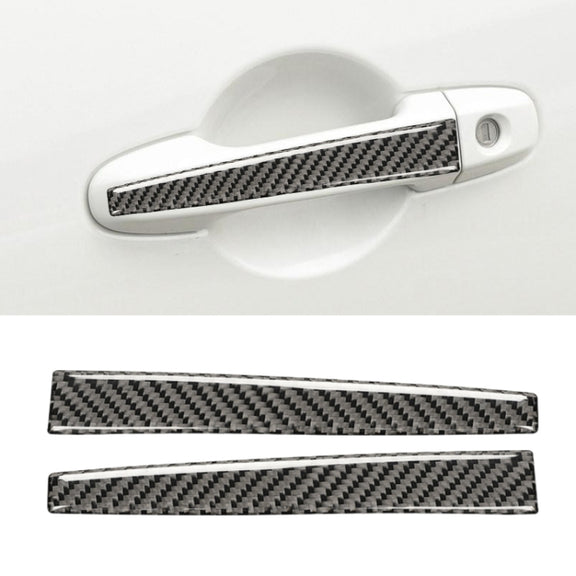 Car Carbon Fiber Door Handle Decorative Sticker for Subaru BRZ / Toyota 86 2013-2017, Left and Right Drive Universal (Black)