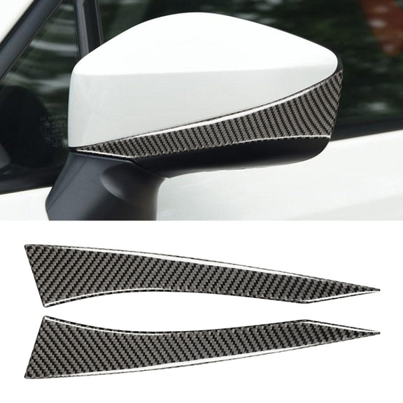 Car Carbon Fiber Rearview Mirror Anti-collision Strip for Subaru BRZ / Toyota 86 2013-2017, Left and Right Drive Universal (Black)