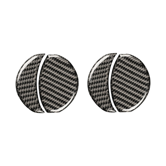 Car Carbon Fiber Central Control Air Outlet Decorative Sticker for Subaru BRZ / Toyota 86 2013-2020, Left and Right Drive Universal(Black)