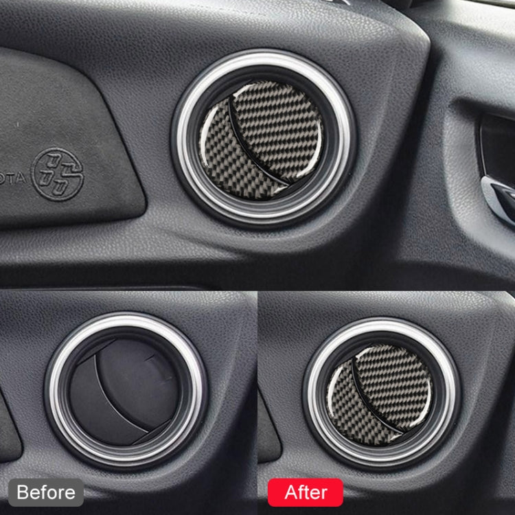 Car Carbon Fiber Central Control Air Outlet Decorative Sticker for Subaru BRZ / Toyota 86 2013-2020, Left and Right Drive Universal(Black)