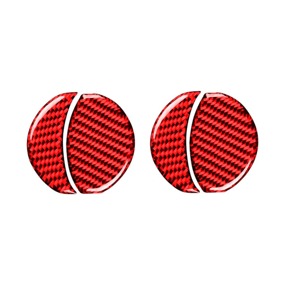 Car Carbon Fiber Central Control Air Outlet Decorative Sticker for Subaru BRZ / Toyota 86 2013-2020, Left and Right Drive Universal(Red)