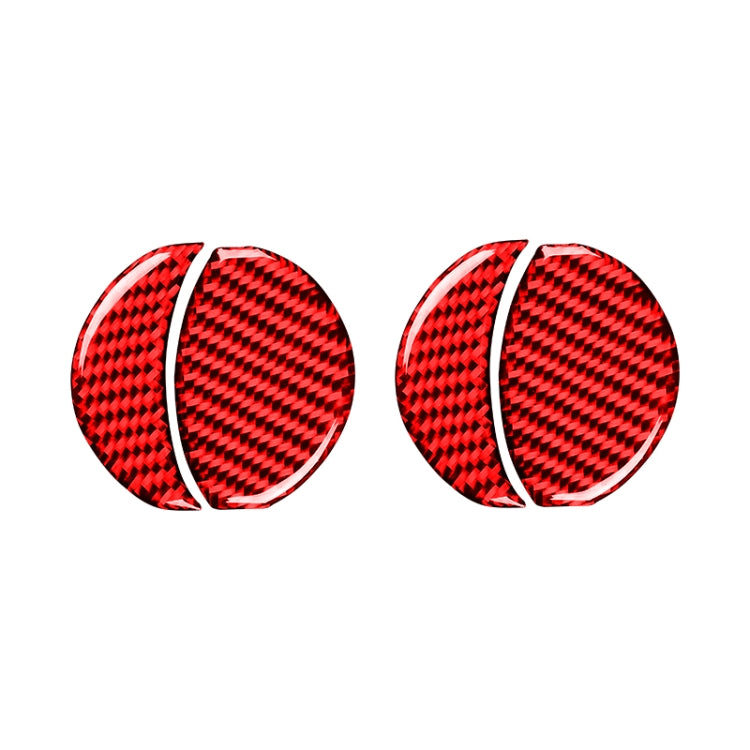 Car Carbon Fiber Central Control Air Outlet Decorative Sticker for Subaru BRZ / Toyota 86 2013-2020, Left and Right Drive Universal(Red)