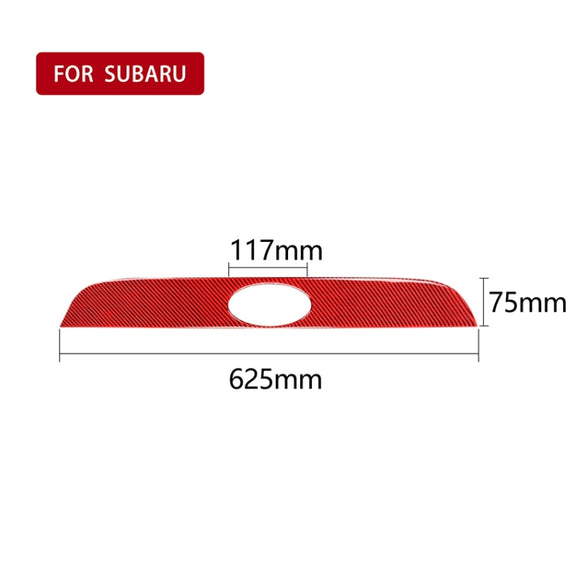 Car Carbon Fiber Rear Logo Decorative Strip for Subaru BRZ / Toyota 86 2013-2020, Left and Right Drive Universal(Red)