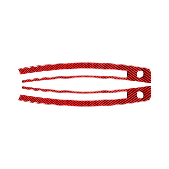 Car Carbon Fiber Central Control Instrument Air Outlet Decorative Sticker for Subaru BRZ / Toyota 86 2013-2020, Left and Right Drive Universal (Red)