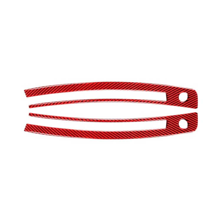 Car Carbon Fiber Central Control Instrument Air Outlet Decorative Sticker for Subaru BRZ / Toyota 86 2013-2020, Left and Right Drive Universal (Red)