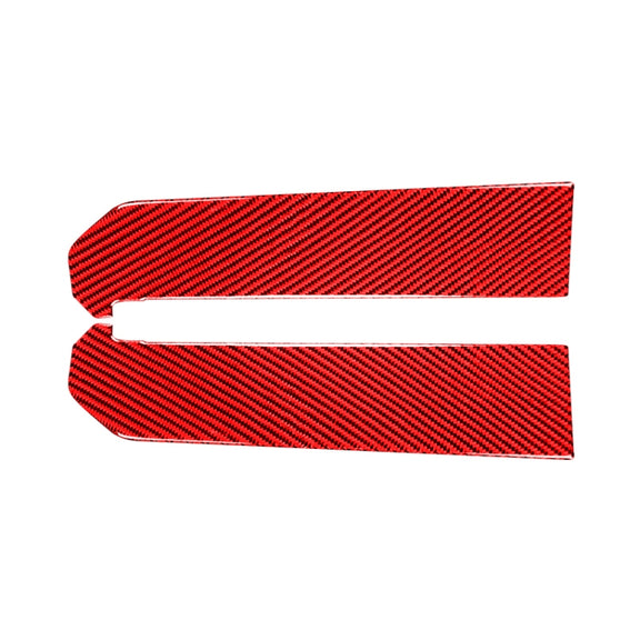 Car Carbon Fiber Central Control Side Gear Position Decorative Sticker for Subaru BRZ / Toyota 86 2013-2020, Left and Right Drive Universal (Red)