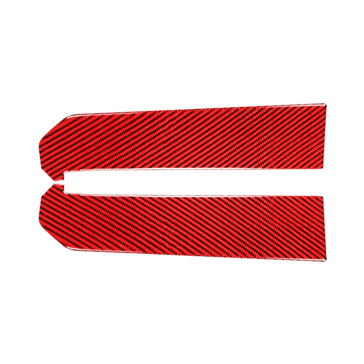 Car Carbon Fiber Central Control Side Gear Position Decorative Sticker for Subaru BRZ / Toyota 86 2013-2020, Left and Right Drive Universal (Red)