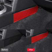 Car Carbon Fiber Central Control Side Gear Position Decorative Sticker for Subaru BRZ / Toyota 86 2013-2020, Left and Right Drive Universal (Red)