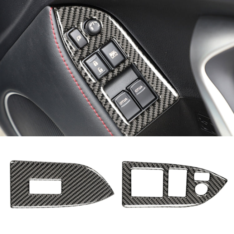 Car Carbon Fiber Window Glass Lifting Panel Decorative Sticker for Subaru BRZ / Toyota 86 2013-2017, Right Drive (Black) - Car Interior Mouldings by PMC TechLife | Online Shopping South Africa | PMC TechLife | Buy Now Pay Later Mobicred