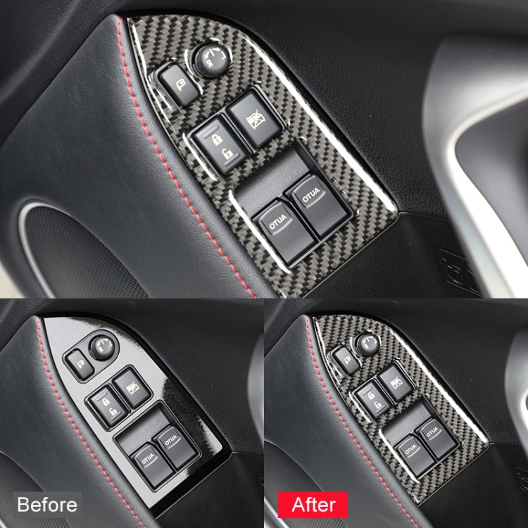 Car Carbon Fiber Window Glass Lifting Panel Decorative Sticker for Subaru BRZ / Toyota 86 2013-2017, Right Drive (Black) - Car Interior Mouldings by PMC TechLife | Online Shopping South Africa | PMC TechLife | Buy Now Pay Later Mobicred